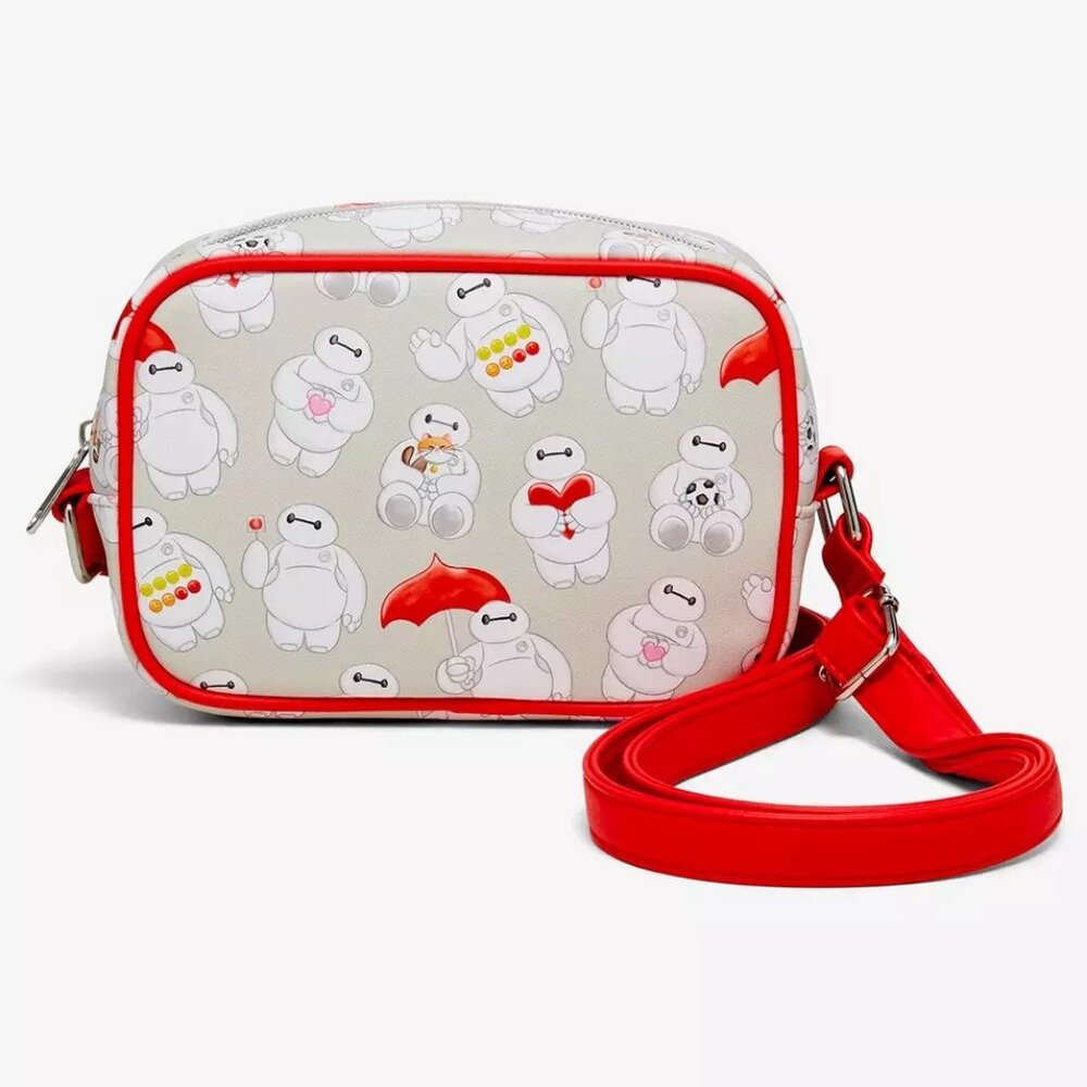 Loungefly Disney Big Hero 6 Baymax Crossbody Baymax Pattern Purse Shoulder Bag - Picture 2 of 4